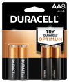 1.5V Alkaline AA Batteries, 4 Coppertop + 4 Optimum, 8 Pack (Limited Time Offer)