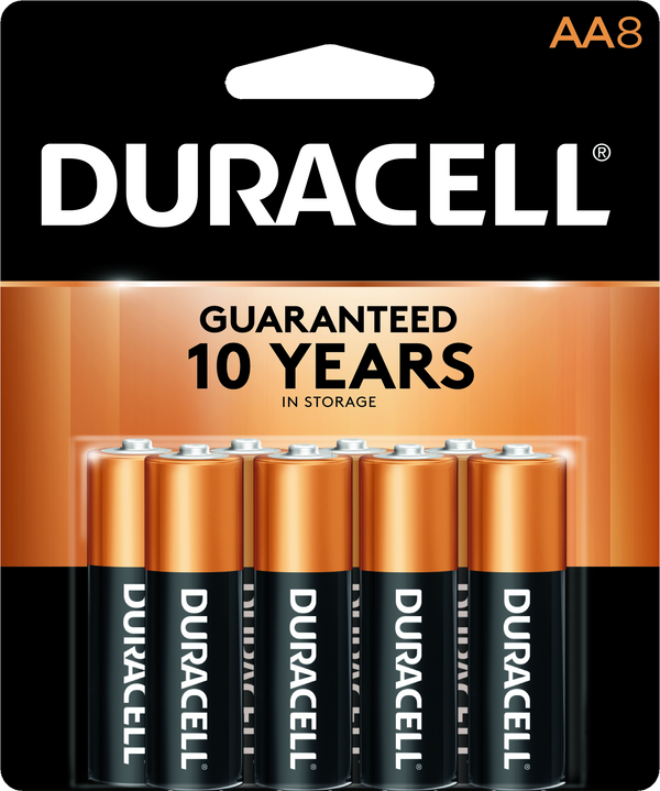 1.5V Alkaline AA Batteries, 4 Coppertop + 4 Optimum, 8 Pack (Limited Time Offer)