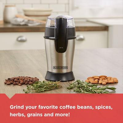 SmartGrind Coffee Grinder with Stainless Steel Blades, Stainless Steel