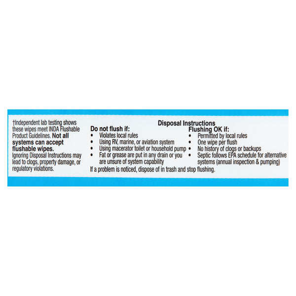 Flushable Wipes, Fresh Scent, 5 packs of 48 wipes, 240 wipes total