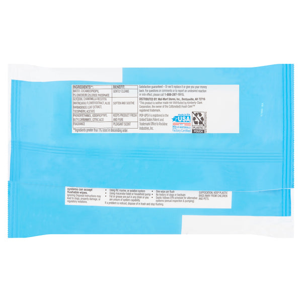 Flushable Wipes, Fresh Scent, 5 packs of 48 wipes, 240 wipes total