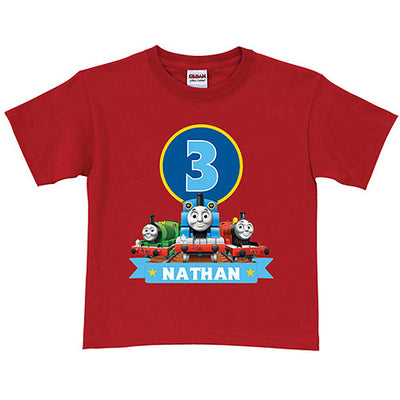 Personalized Thomas & Friends Red Birthday Boys' T-Shirt In Sizes: 2t, 3t, 4t, 5/6t
