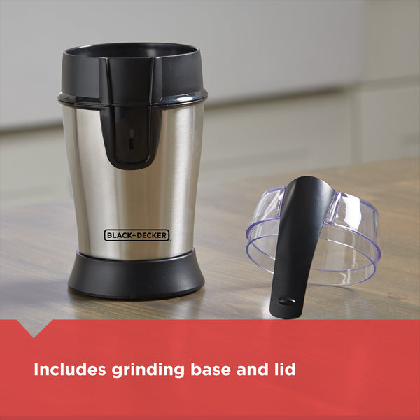 SmartGrind Coffee Grinder with Stainless Steel Blades, Stainless Steel