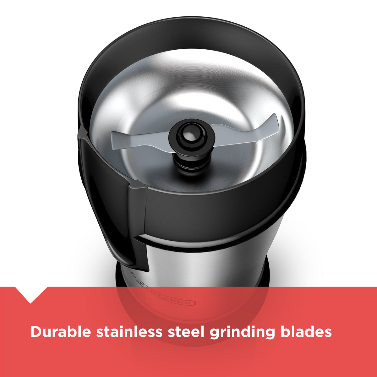 SmartGrind Coffee Grinder with Stainless Steel Blades, Stainless Steel
