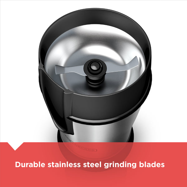 SmartGrind Coffee Grinder with Stainless Steel Blades, Stainless Steel