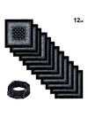 100% Cotton Head Wrap Bandanas 12 Pack with Tube Face Mask/Headband